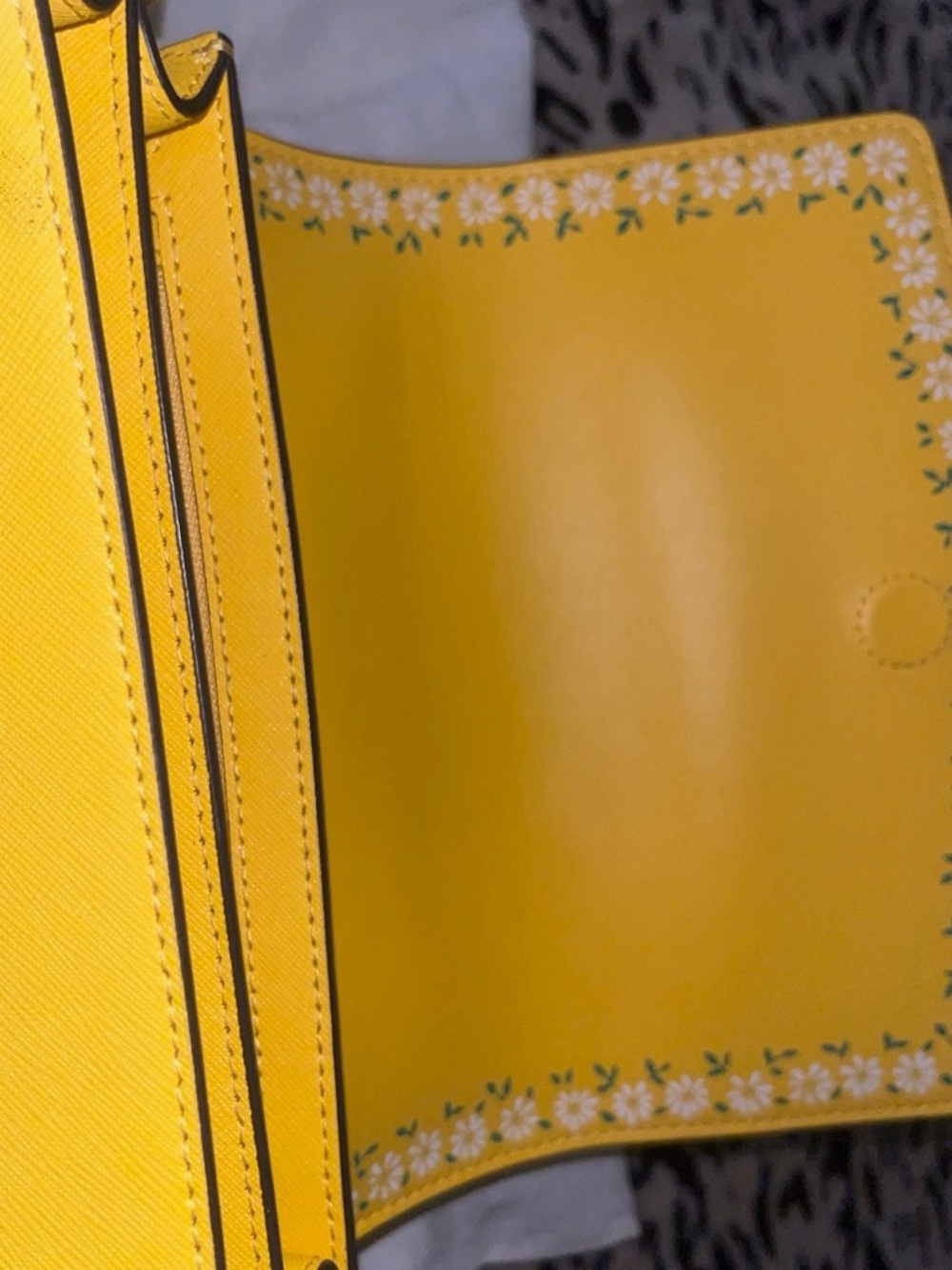 Tory Burch Yellow Daisy-Trim Crossbody Bag